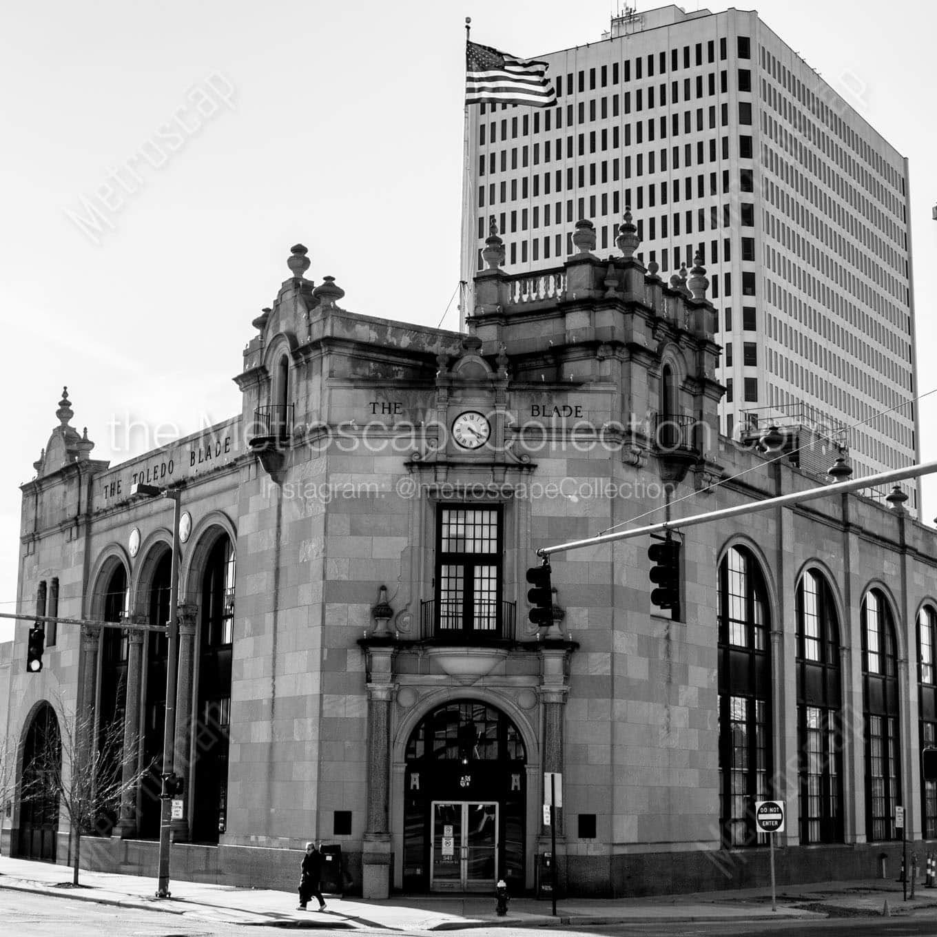 hylant building toledo blade building Black & White Wall Art