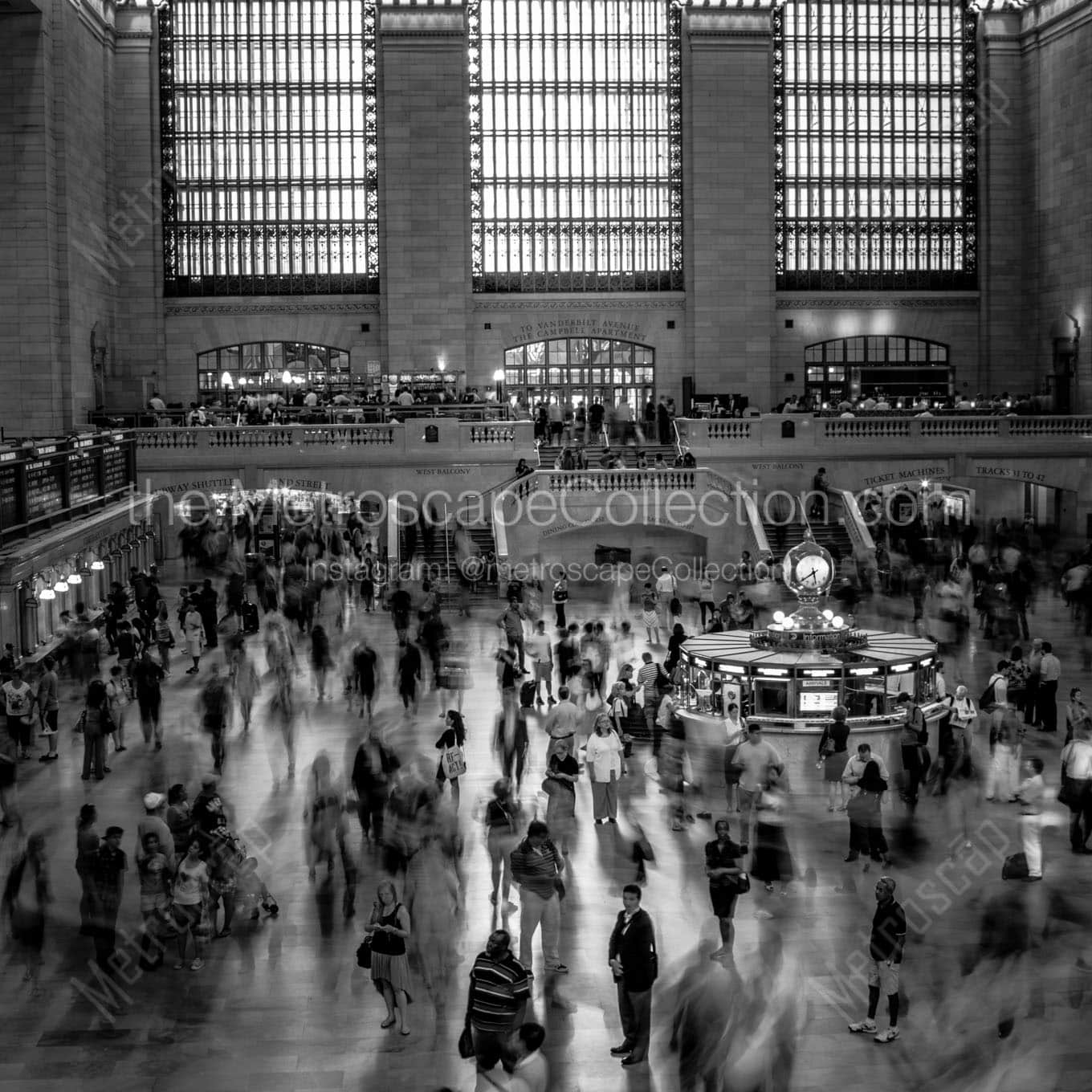 inside grand central station Black & White Wall Art