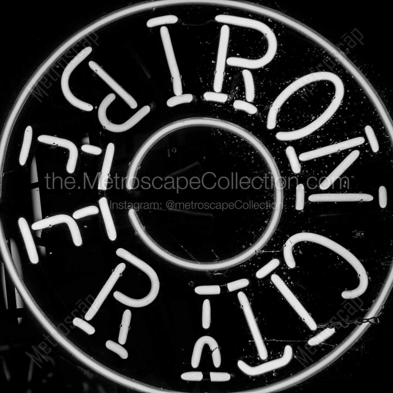 iron city beer neon sign Black & White Wall Art