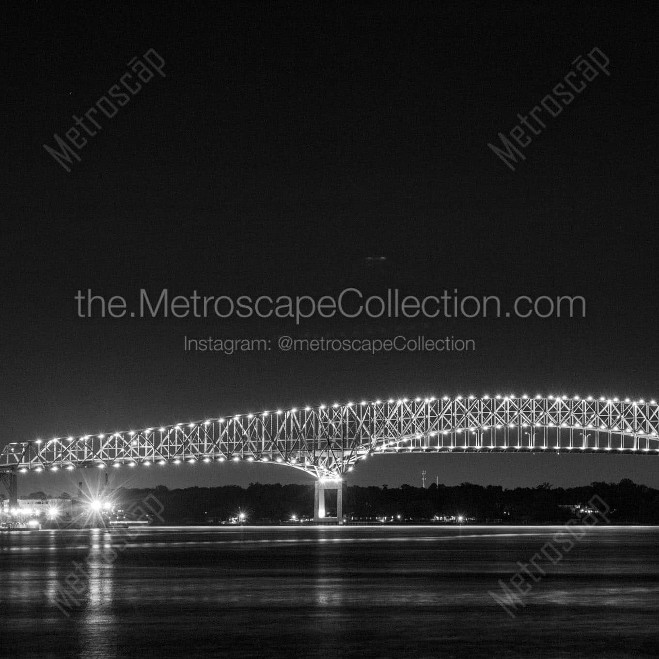 isiah hart memorial bridge Black & White Wall Art