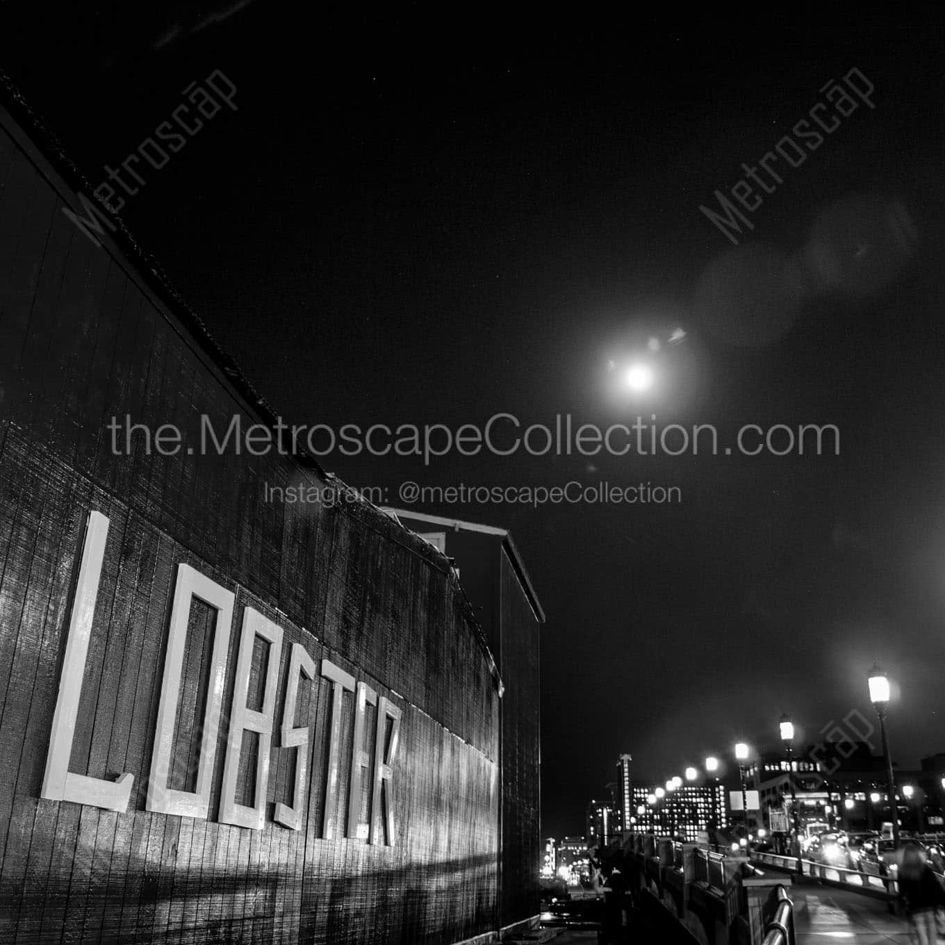 james hook lobster company building Black & White Wall Art