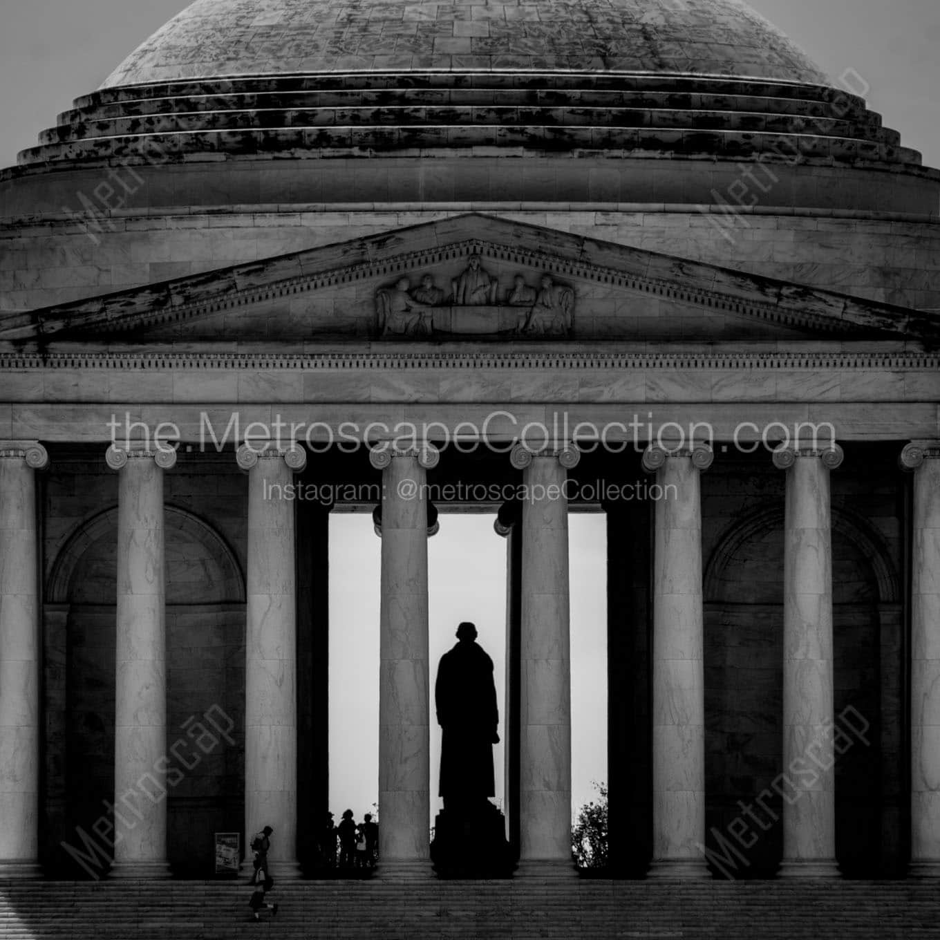 jefferson memorial Black & White Wall Art