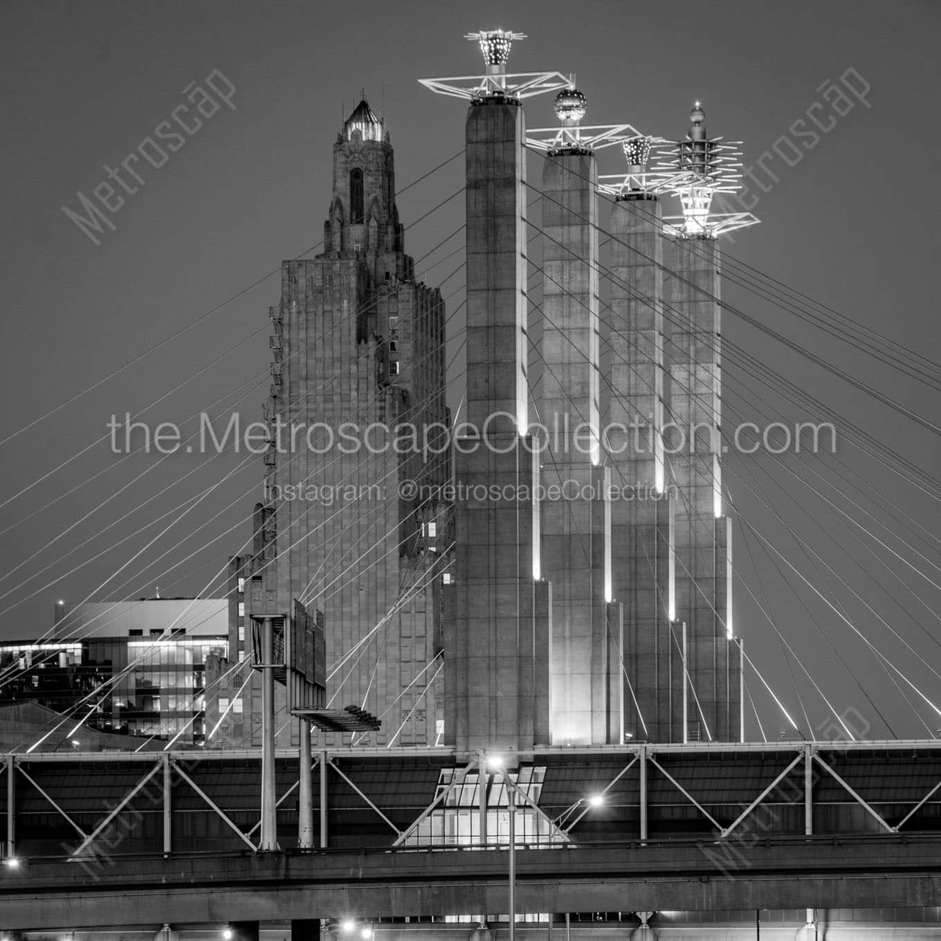 kc convention center Black & White Wall Art