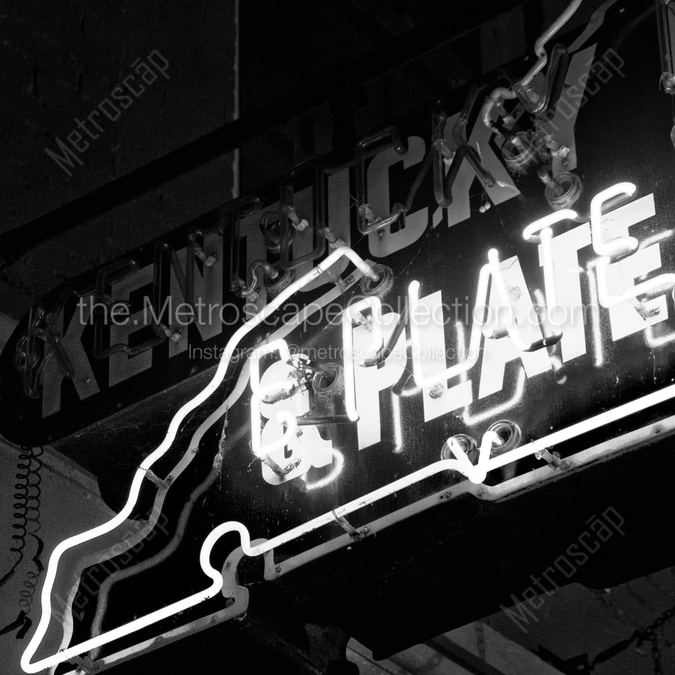 kentucky glass and plate Black & White Wall Art