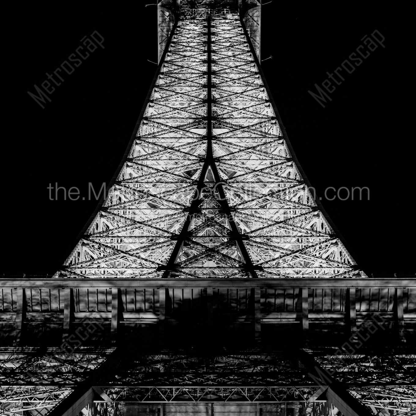 le tour eiffel la rive gauche Black & White Wall Art