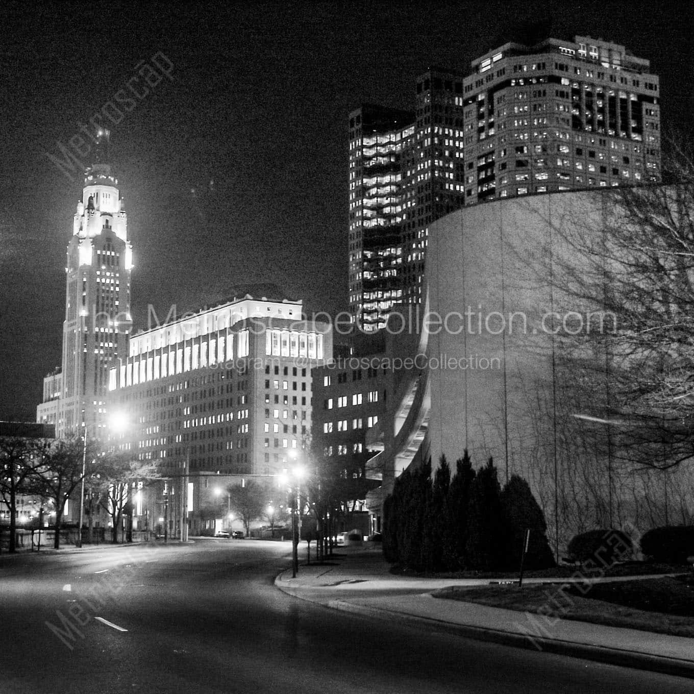leveque tower ohio supreme court civic center drive Black & White Wall Art
