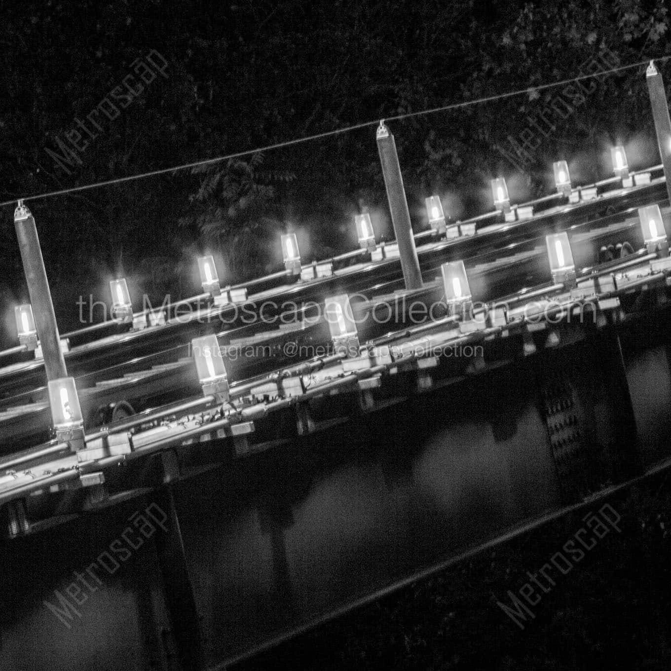 lights rails monongahela incline Black & White Wall Art