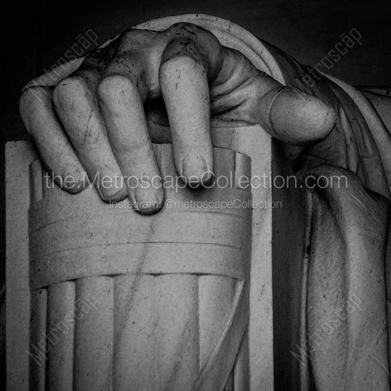 lincoln right hand Black & White Wall Art