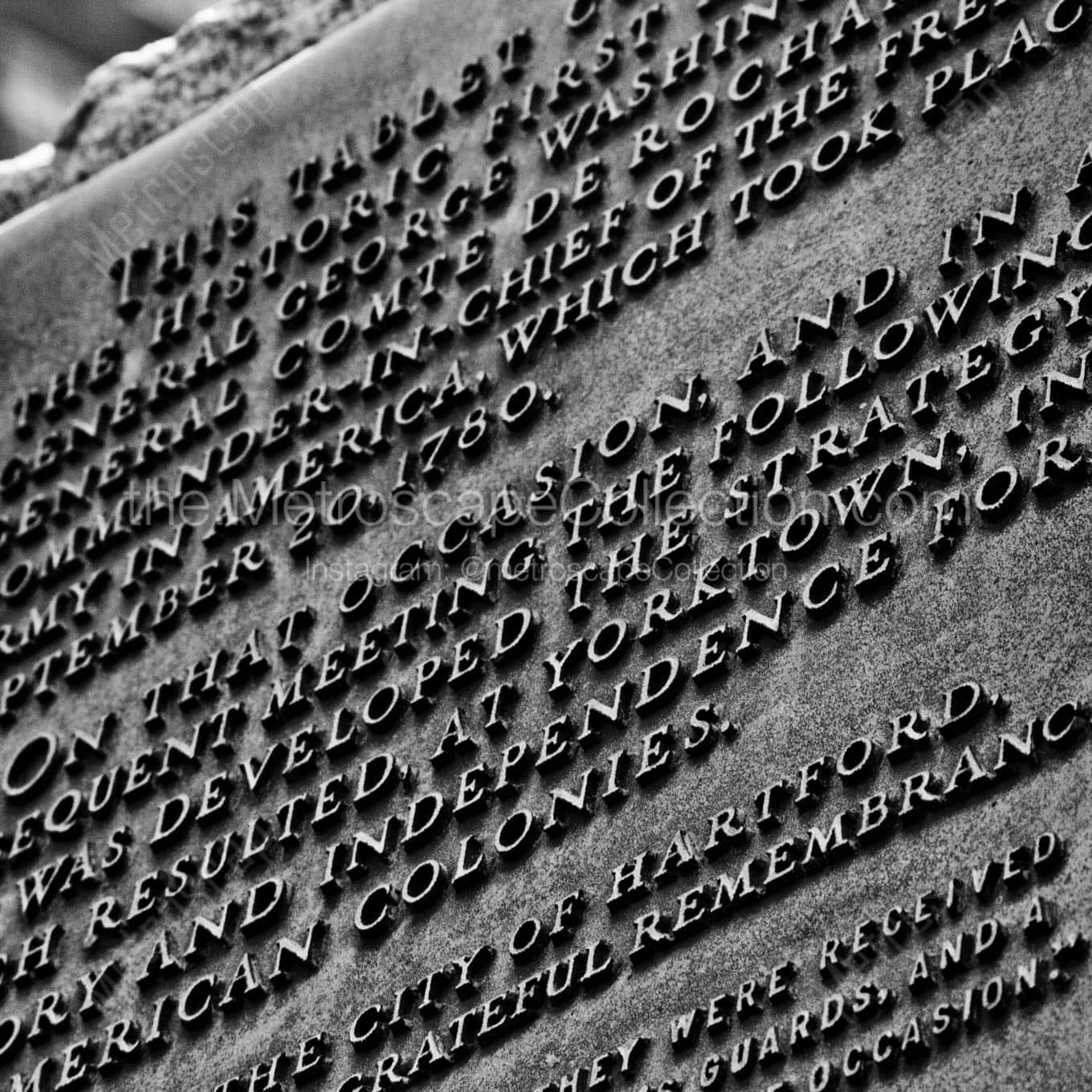 memorial scroll hartford old state house Black & White Wall Art