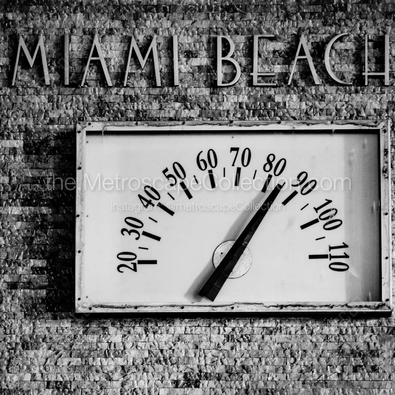 miami beach temperature Black & White Wall Art