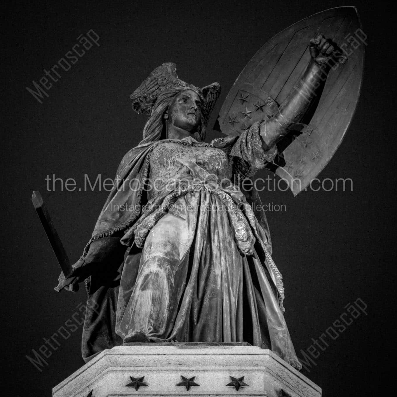 michigania soldiers sailors monument Black & White Wall Art