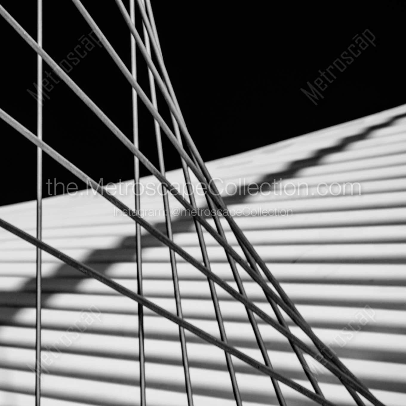 milwaukee art museum support cables Black & White Wall Art