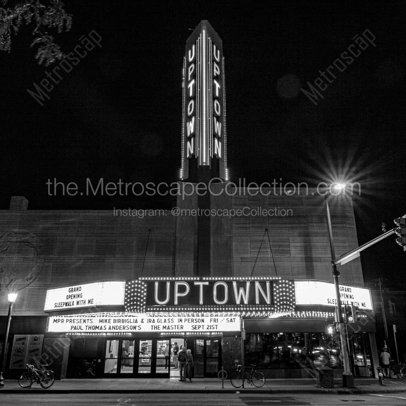 minneapolis uptown theater Black & White Wall Art