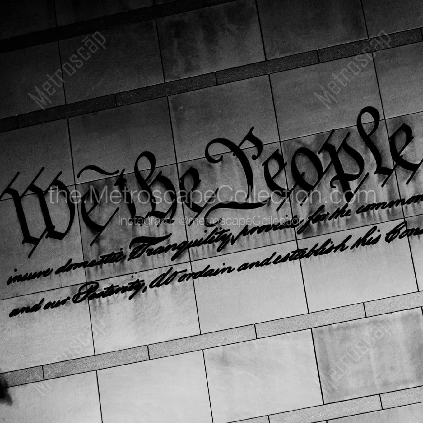 national constitution center Black & White Wall Art