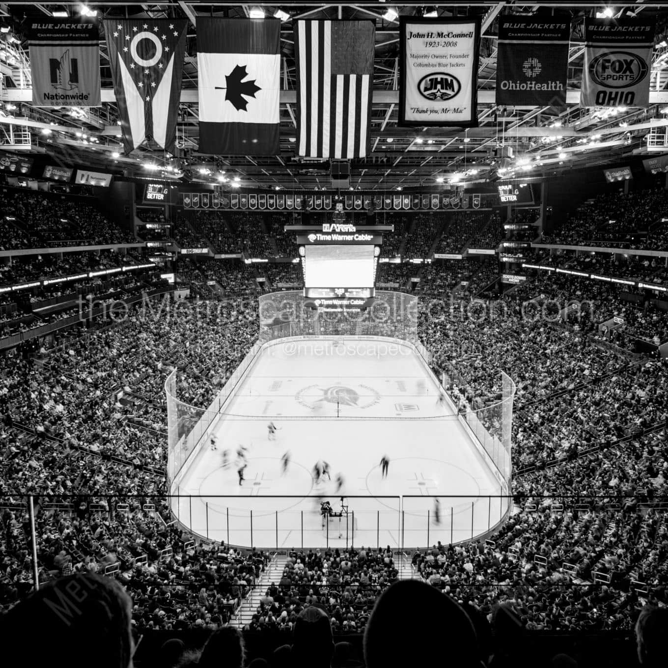 nationwide arena from upper bowl Black & White Wall Art