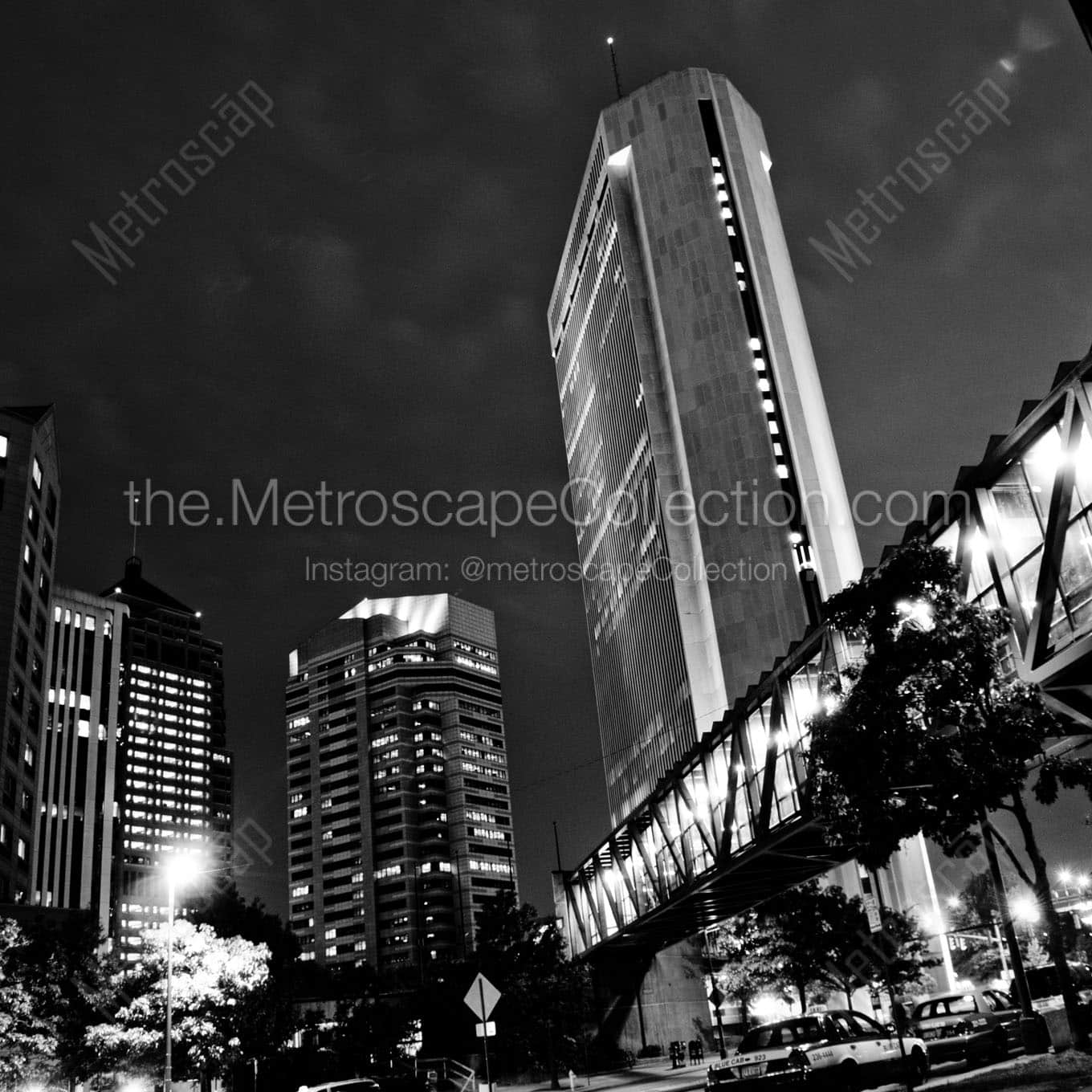 nationwide insurance campus downtown columbus Black & White Wall Art