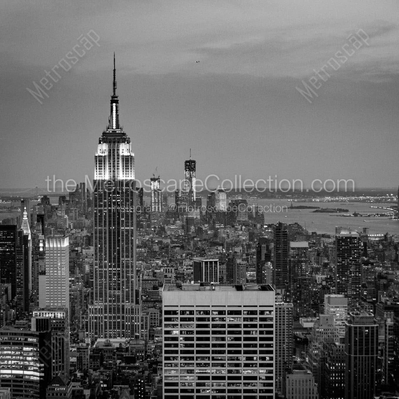 new york skyline from midtown Black & White Wall Art