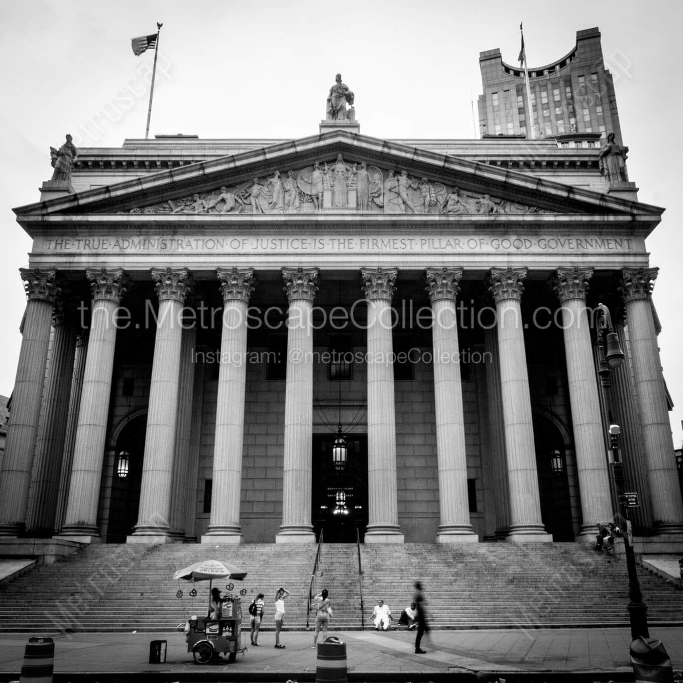 new york supreme court building Black & White Wall Art