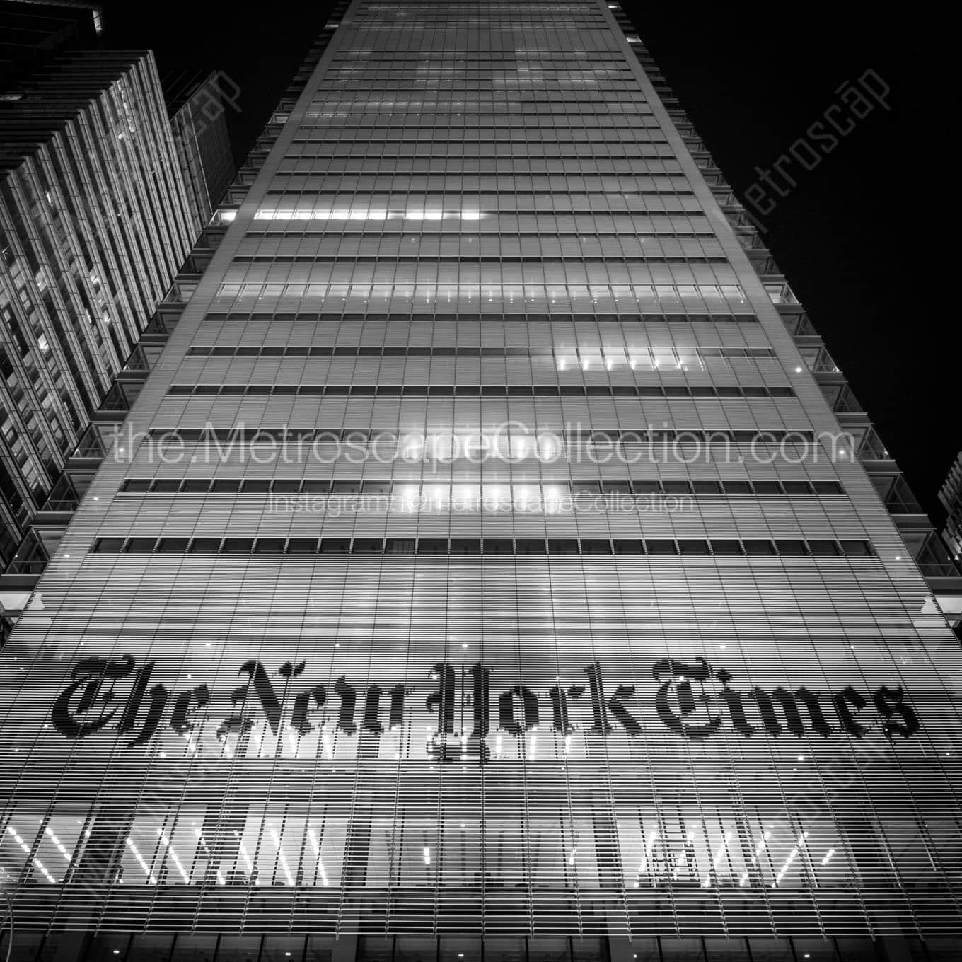 new york times building eighth street Black & White Wall Art