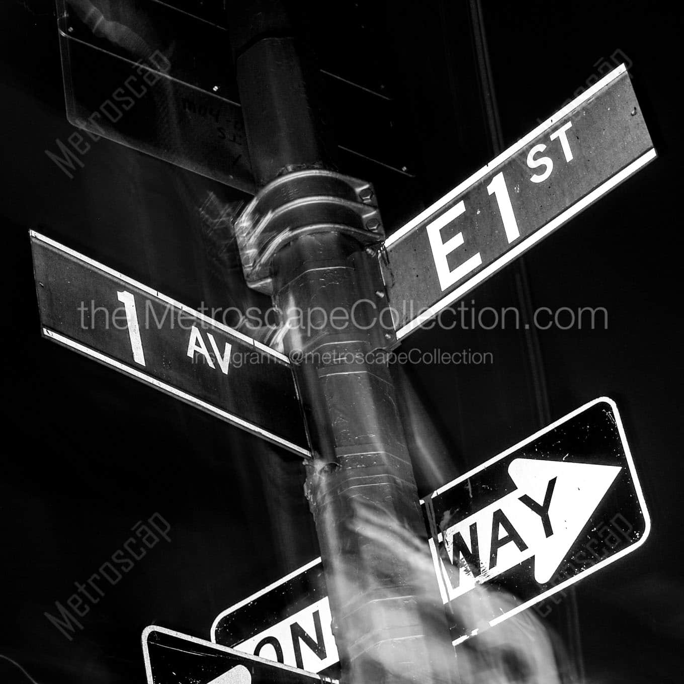 nexus universe 1st and 1st intersection Black & White Wall Art