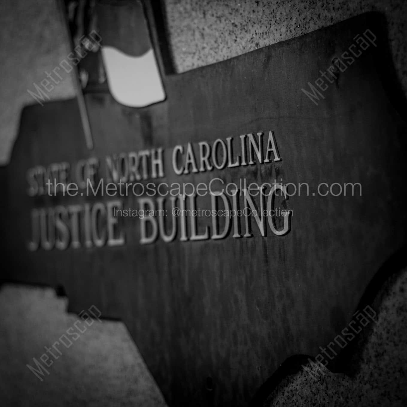 north carolina justice building Black & White Wall Art