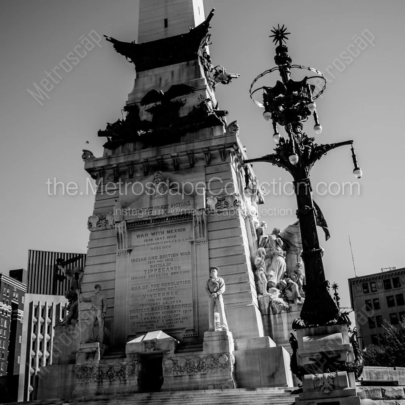 north side soldiers sailors monument Black & White Wall Art