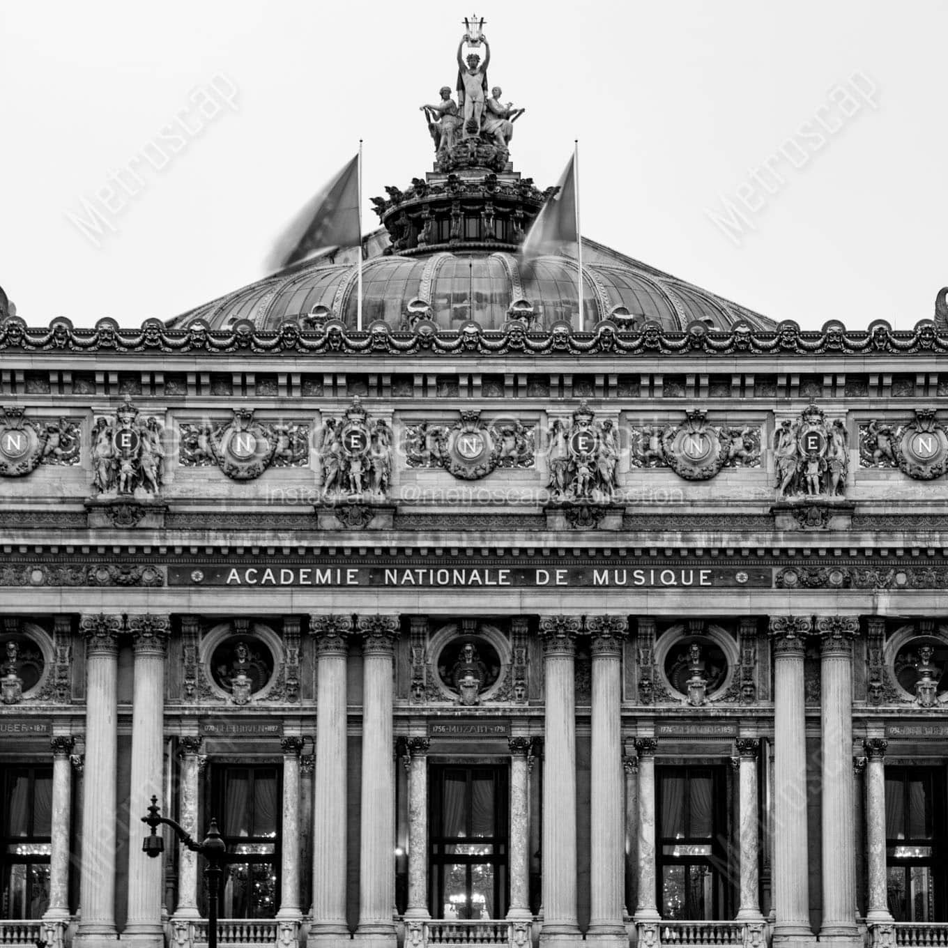 nouvel opera de paris Black & White Wall Art