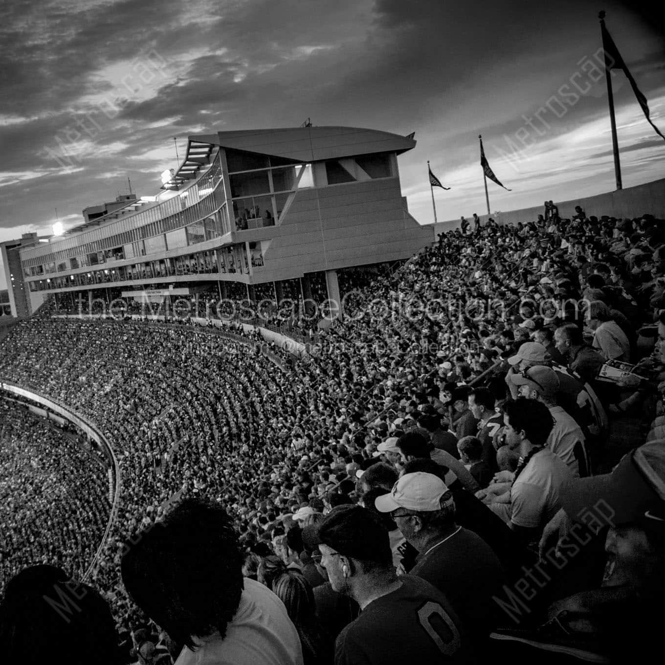 ohio stadium press box Black & White Wall Art