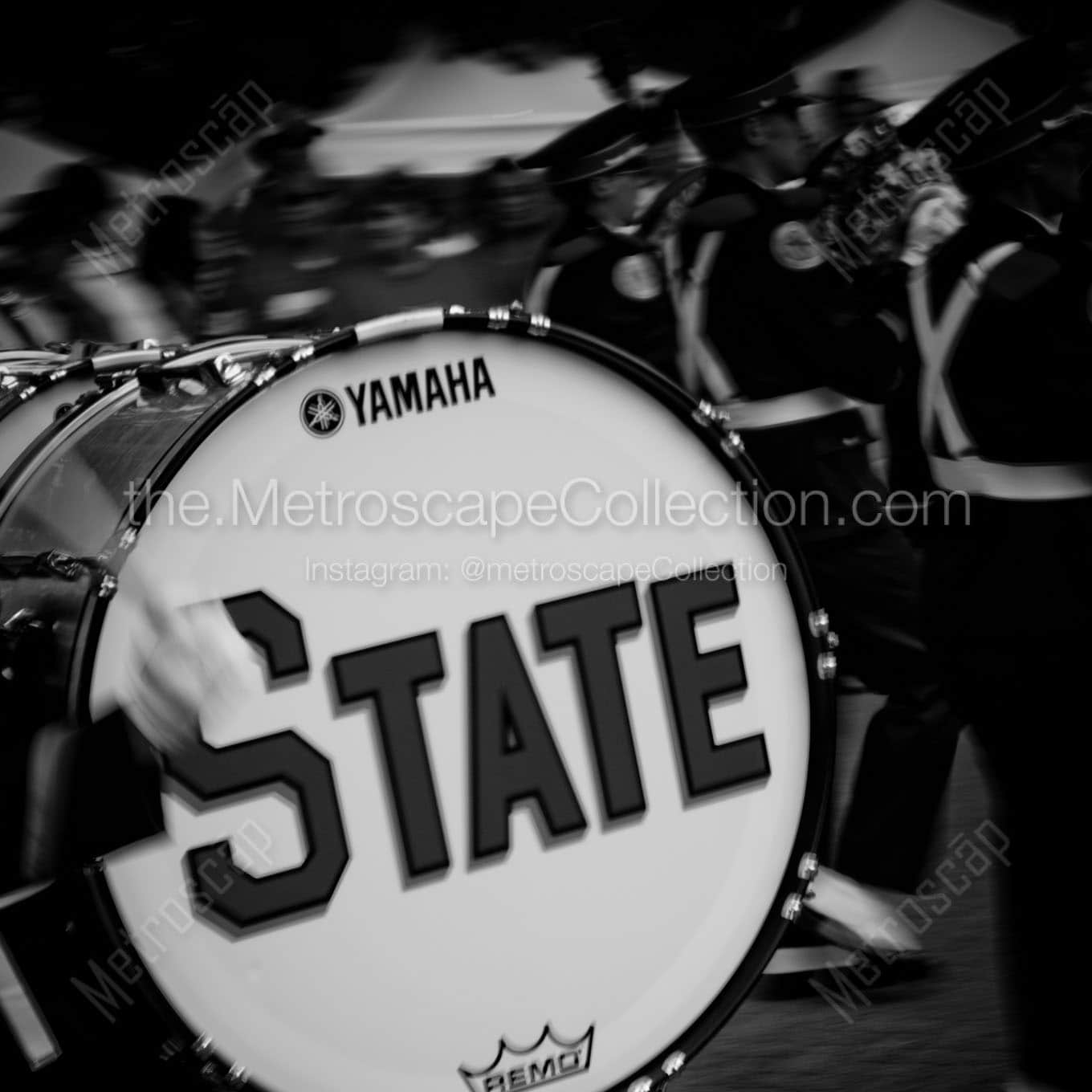 ohio state marching band drum Black & White Wall Art
