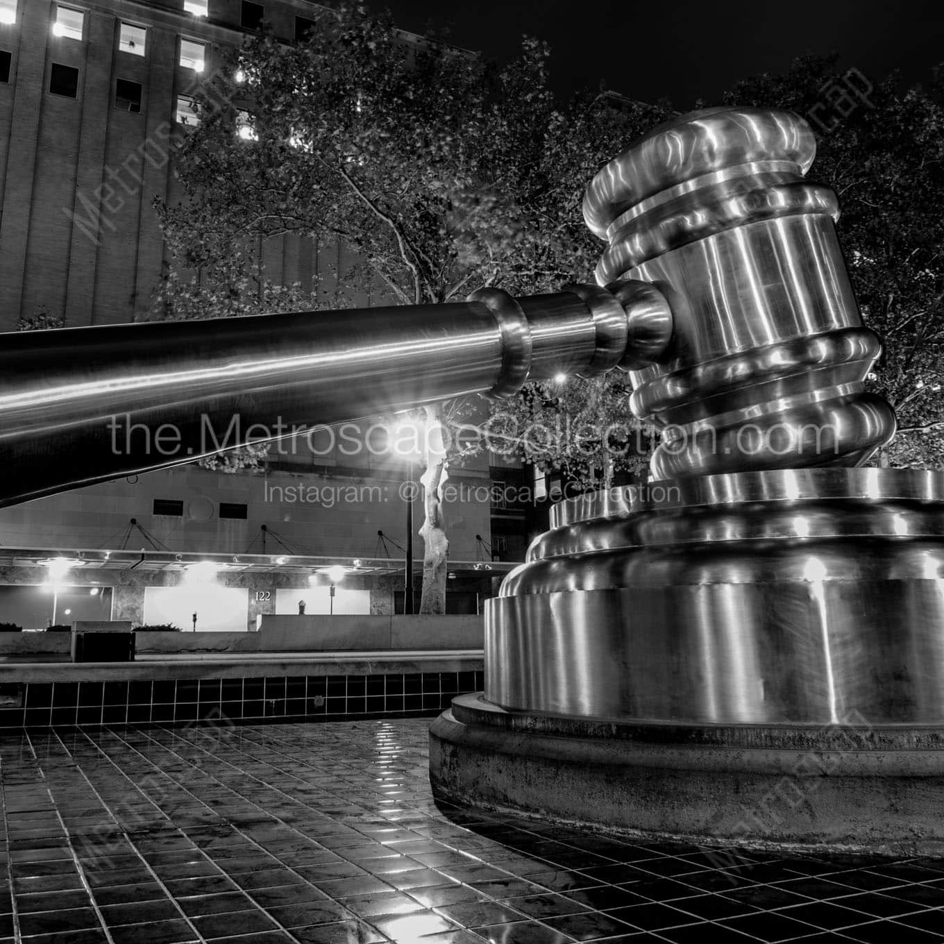 ohio supreme court stainless steel gavel Black & White Wall Art