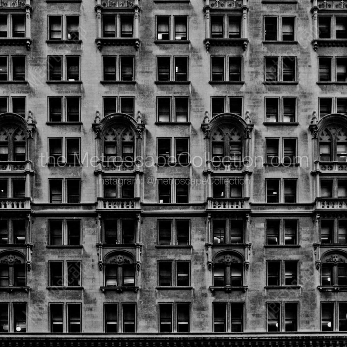 old style office building cedar street Black & White Wall Art