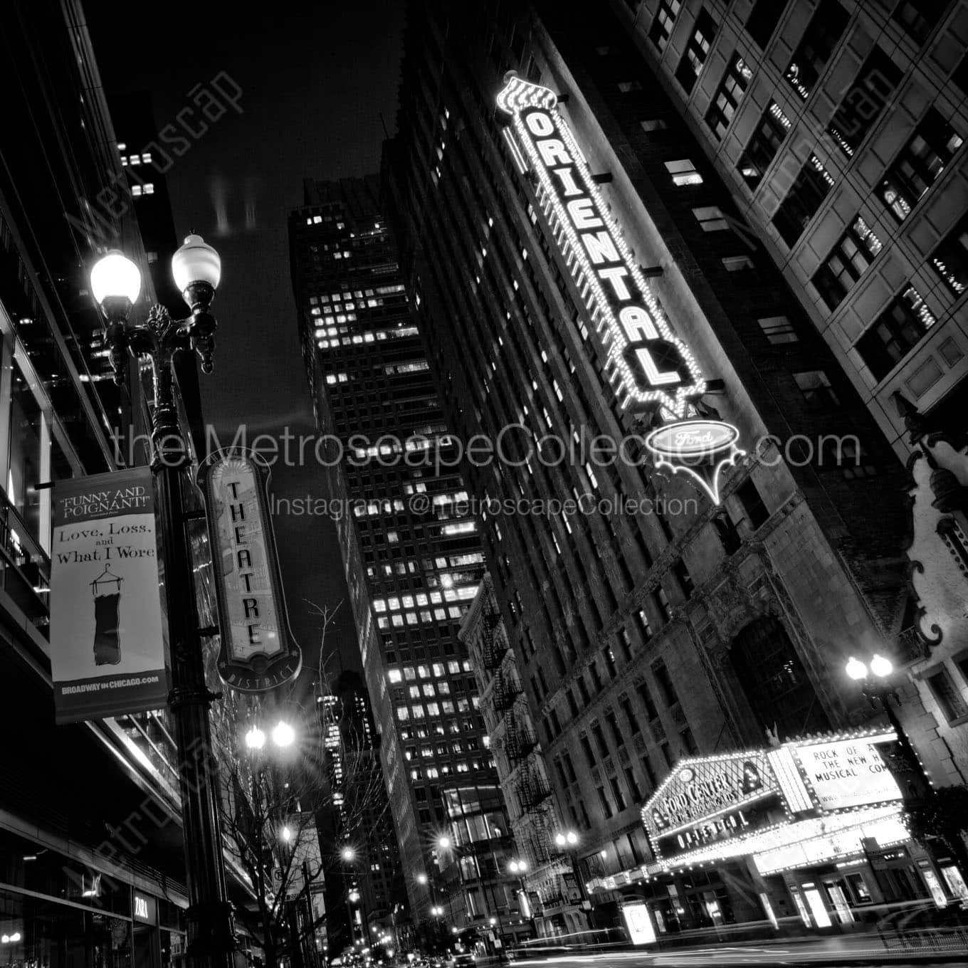 oriental theatre Black & White Wall Art