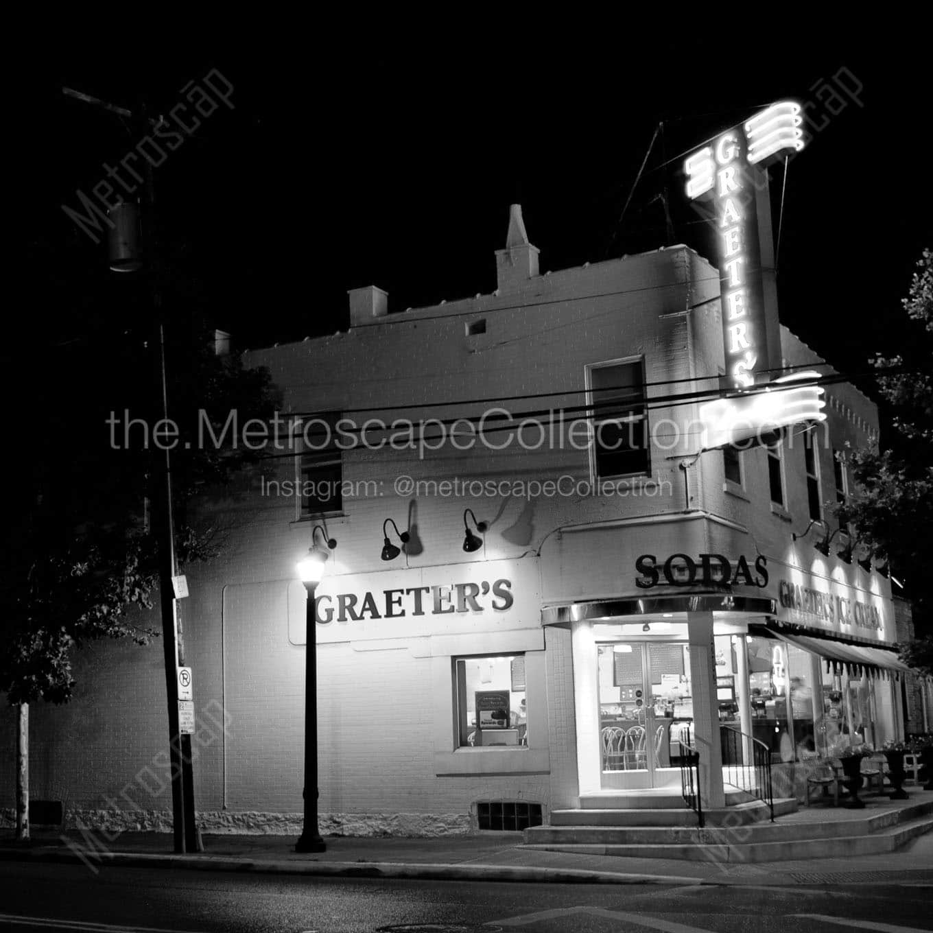 original greaters ice cream in bexley ohio Black & White Wall Art