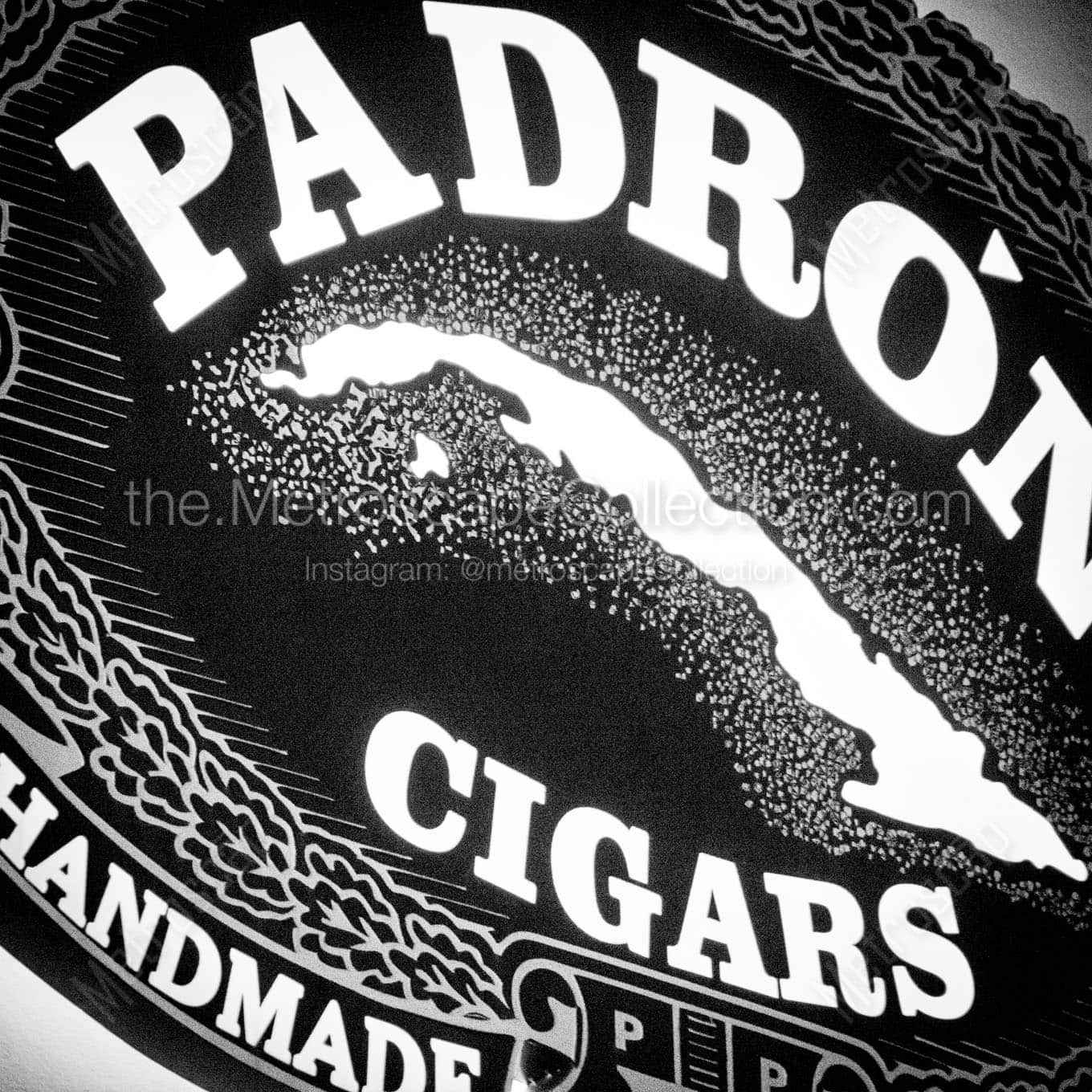 padron handmade cigars Black & White Wall Art