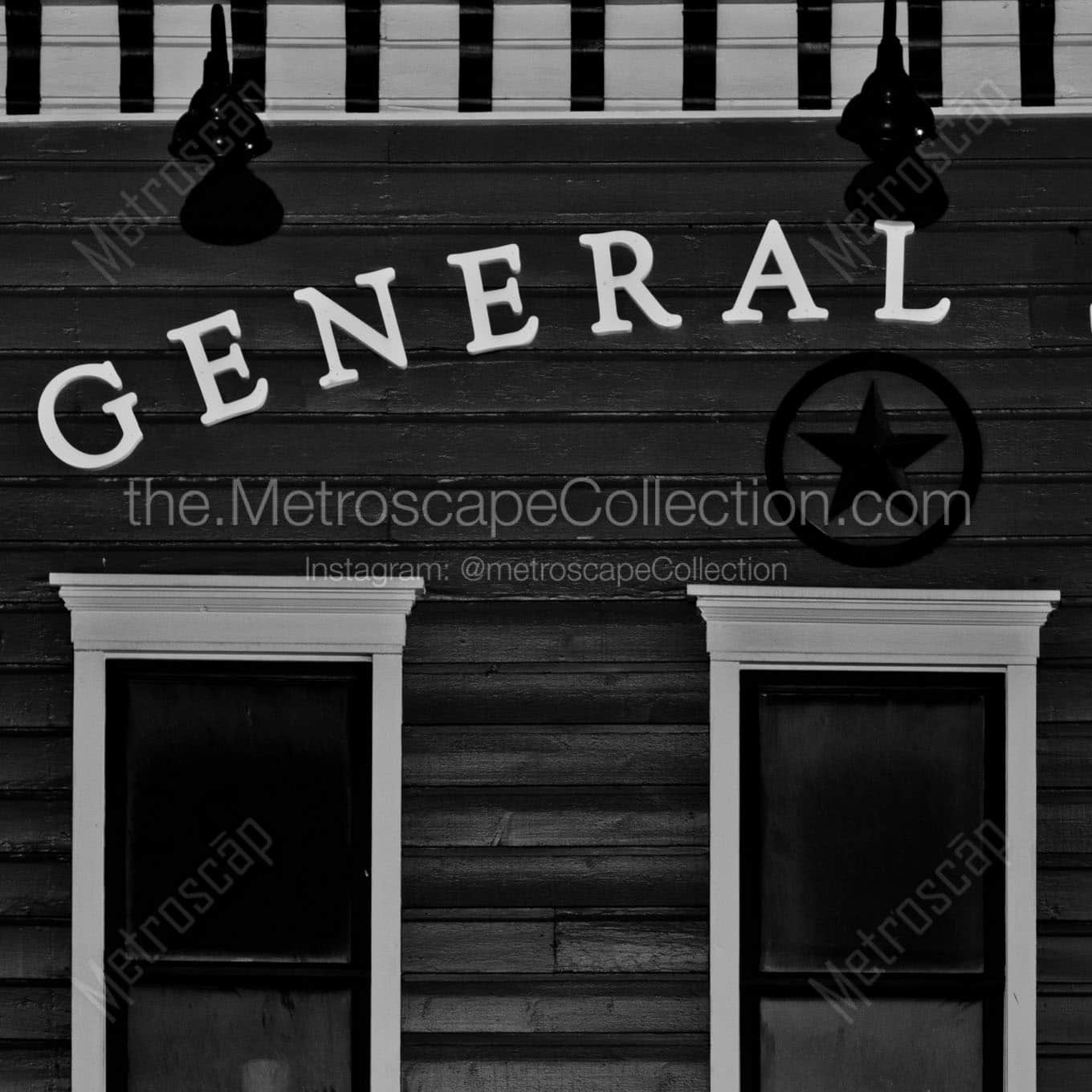 park city general store Black & White Wall Art