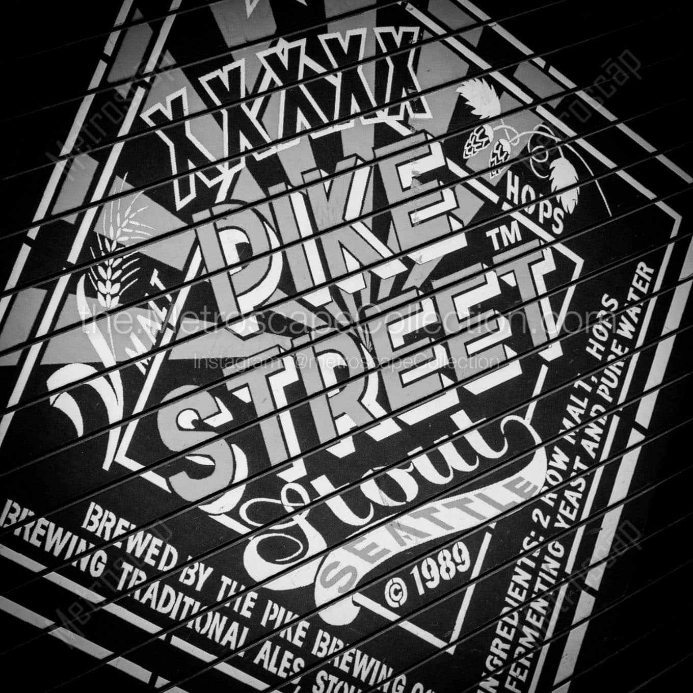 pike street stout Black & White Wall Art