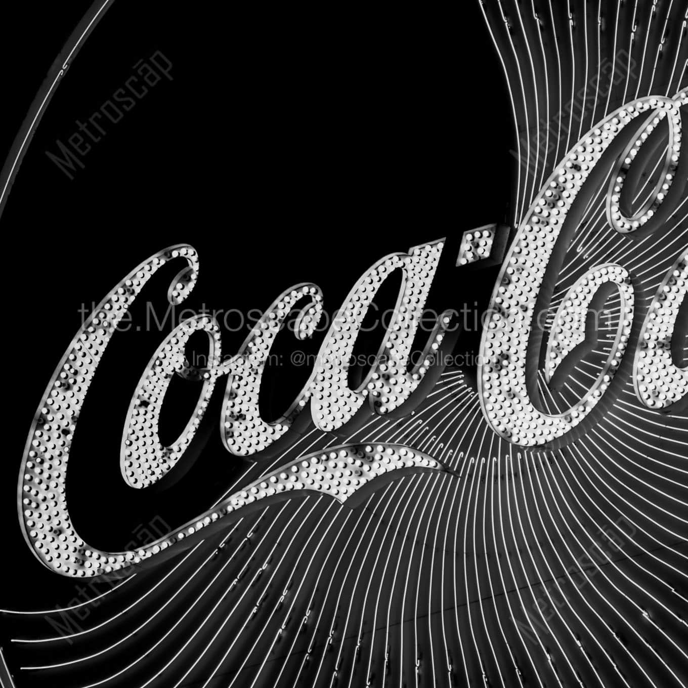 pinwheel coca cola sign Black & White Wall Art
