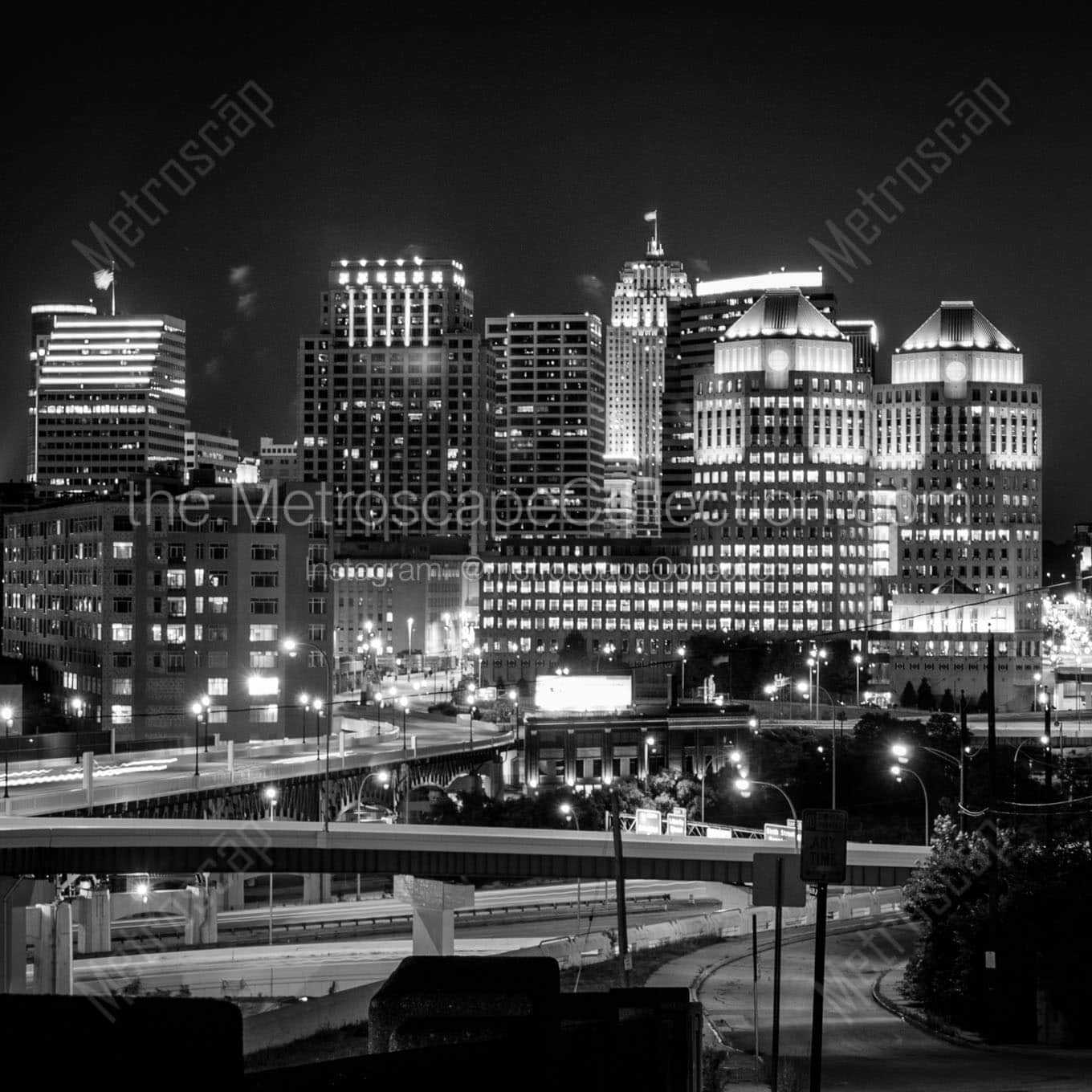 procter gamble buildings i71 Black & White Wall Art