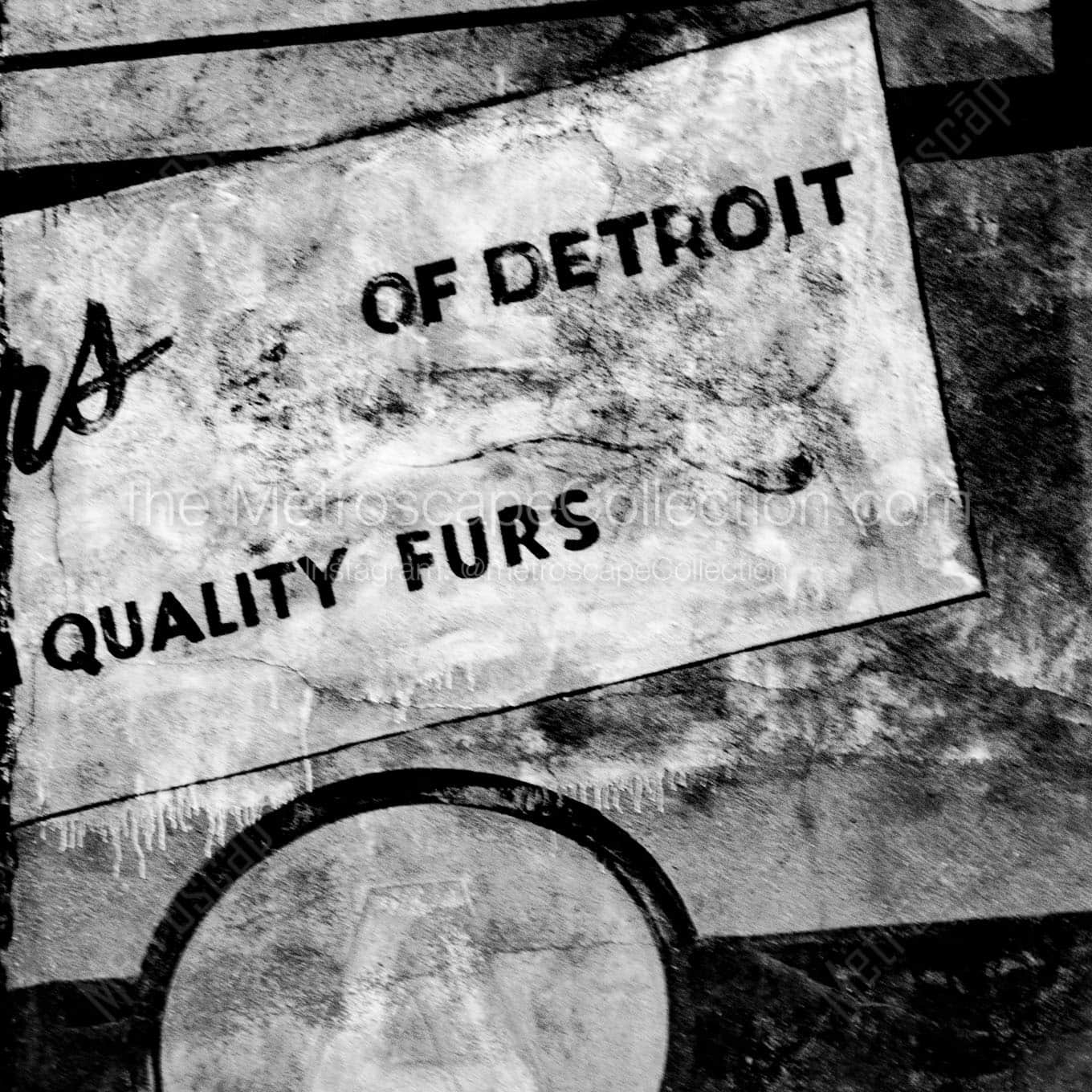 quality detroit furs Black & White Wall Art
