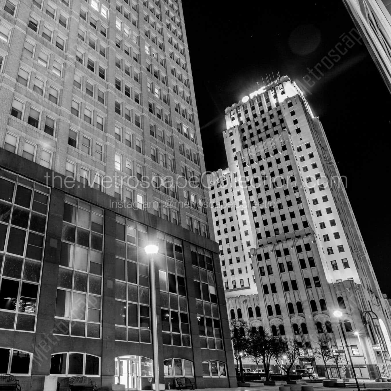 riverfront apartments pnc bank building Black & White Wall Art