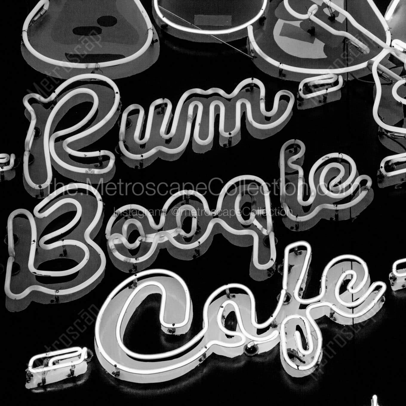rum boogie cafe Black & White Wall Art