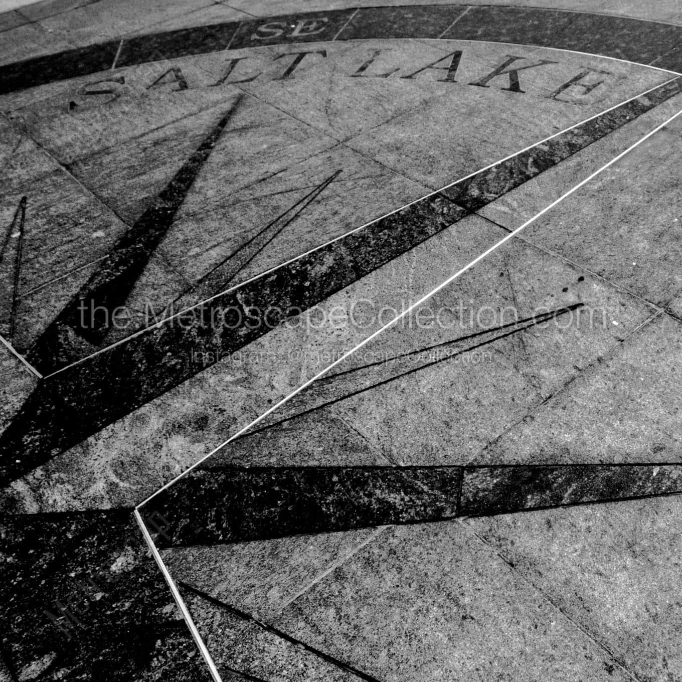 salt lake compass temple square Black & White Wall Art