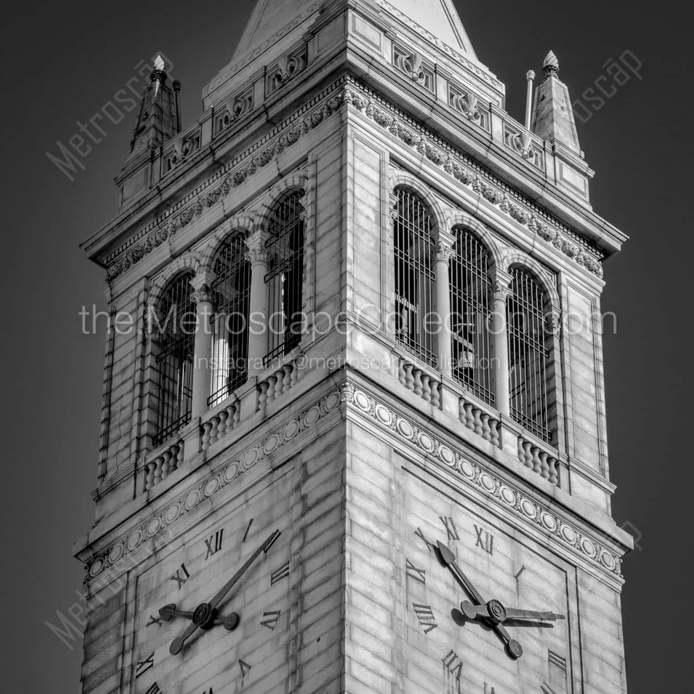 sather tower berkeley Black & White Wall Art