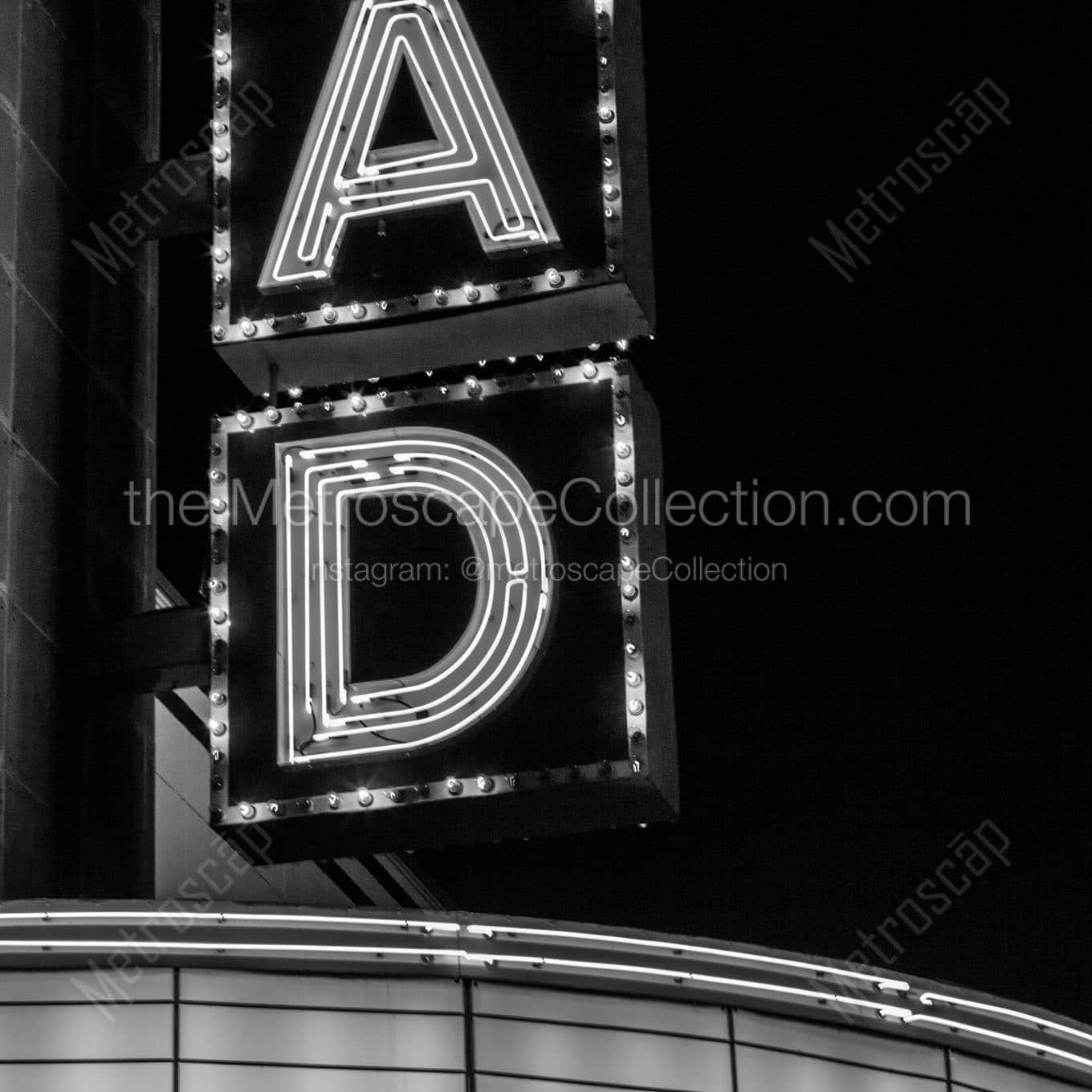 scad theater Black & White Wall Art