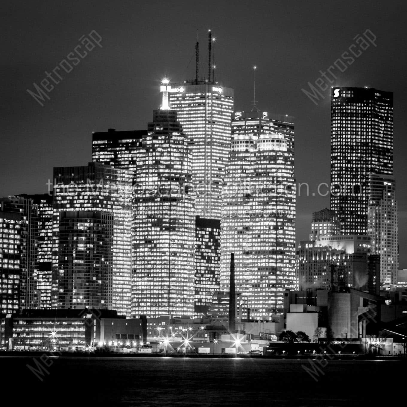 scotia bank tower at night Black & White Wall Art