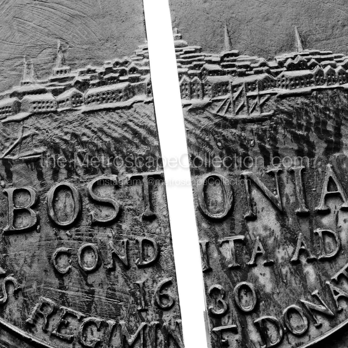 seal of boston public garden gates Black & White Wall Art