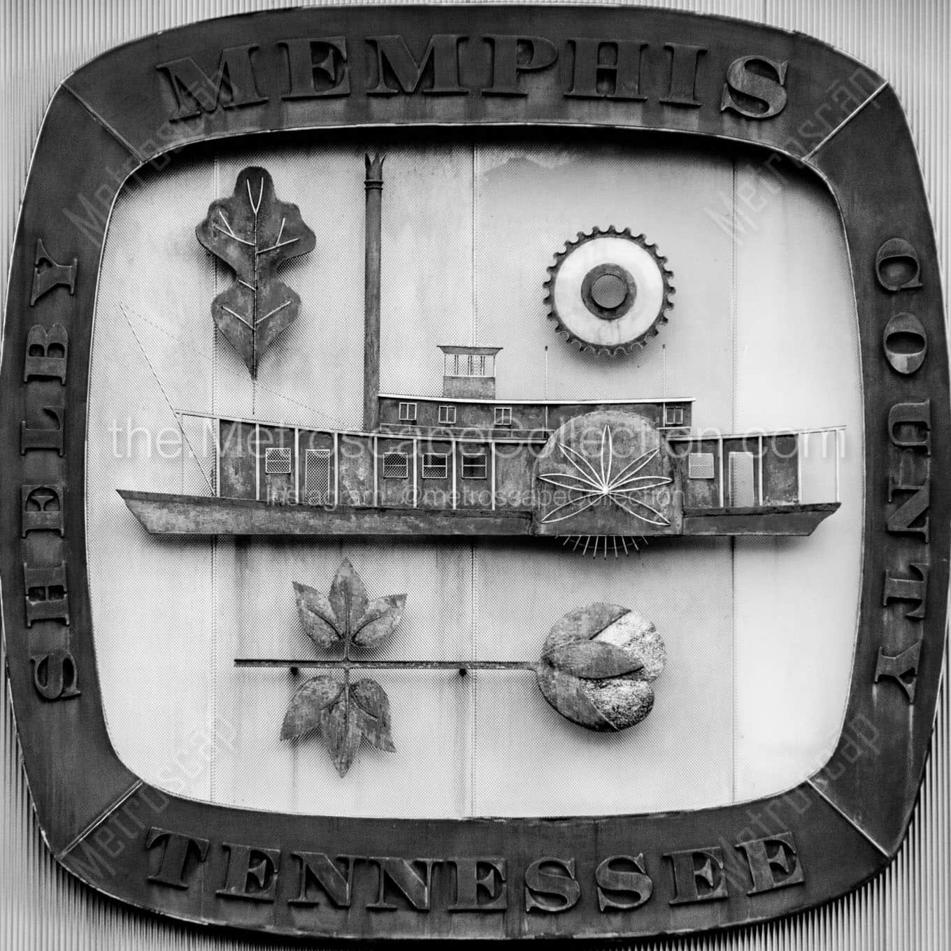 shelby county tennessee Black & White Wall Art