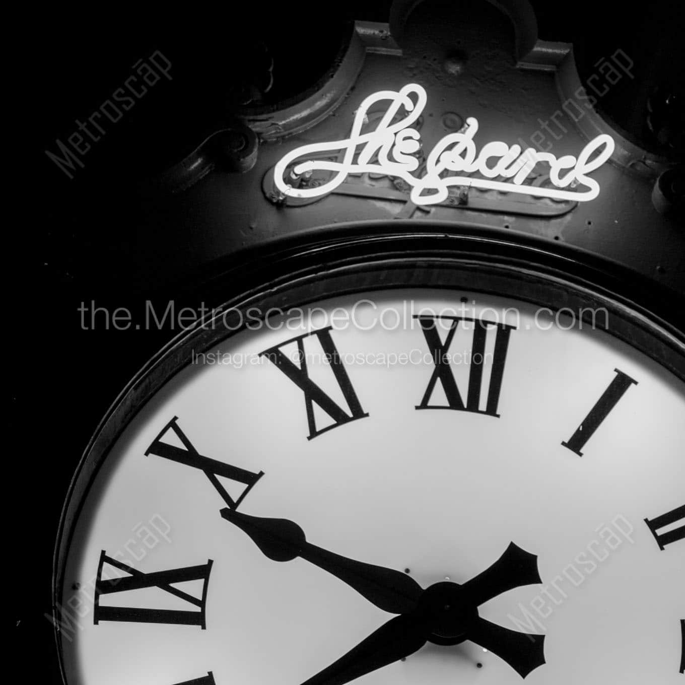 shepard clock westminster street Black & White Wall Art