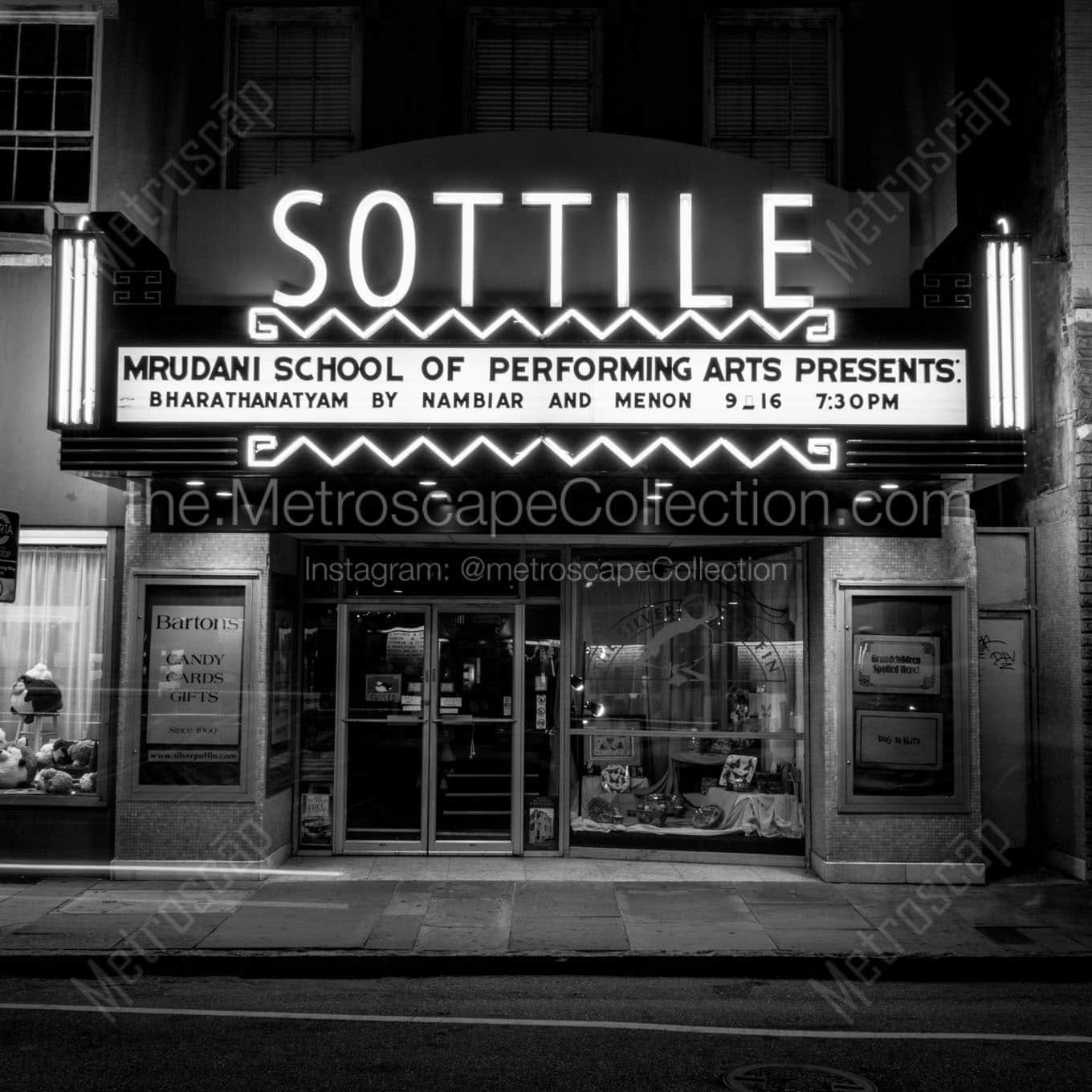 sottile theater king street Black & White Wall Art