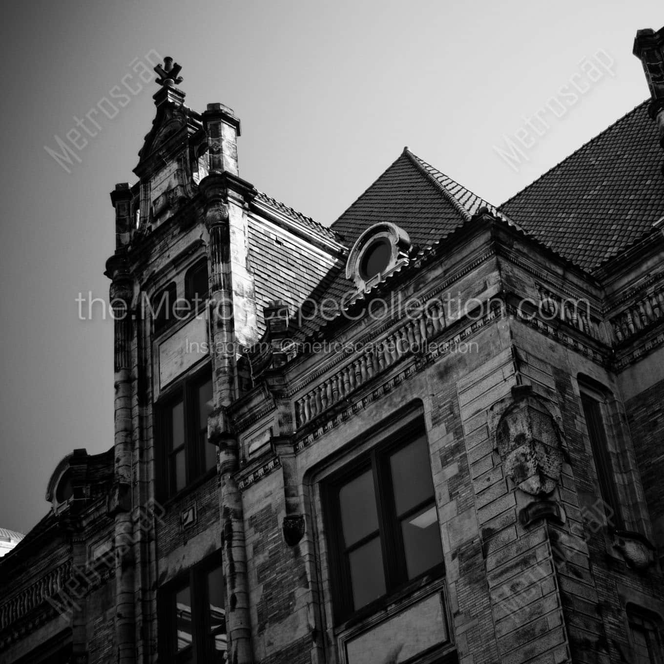 st louis city hall building Black & White Wall Art